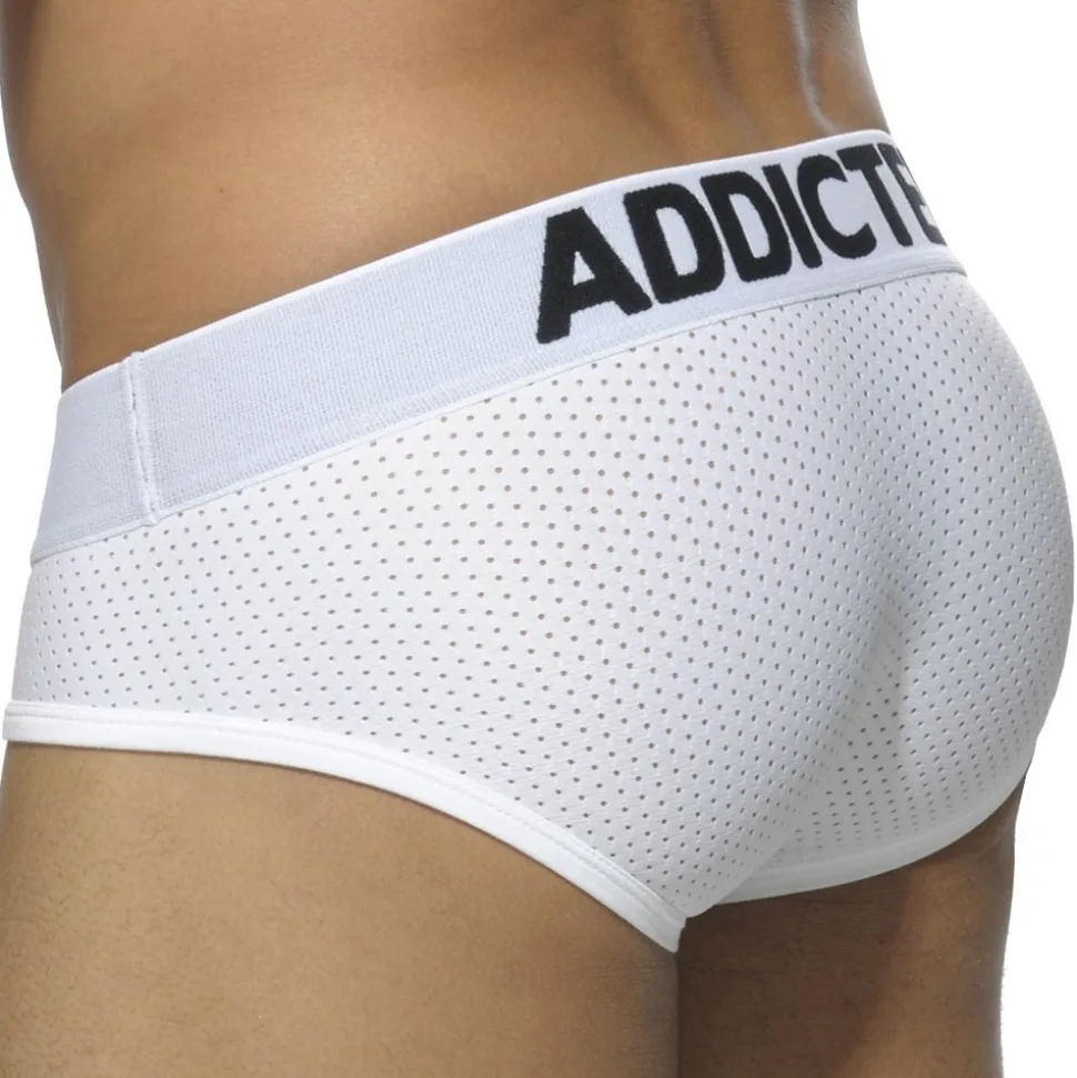 Lot de 3 Slips Mesh Push Up Blanc - Bleu Marine - Noir