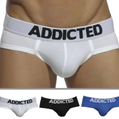 Lot de 3 Slips My Basic Blanc - Noir - Royal