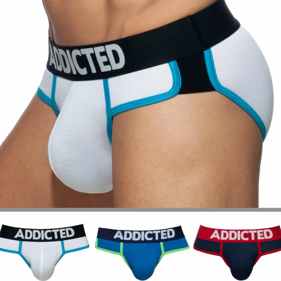 Lot de 3 Slips Second Skin Blanc - Marine - Bleu Roi