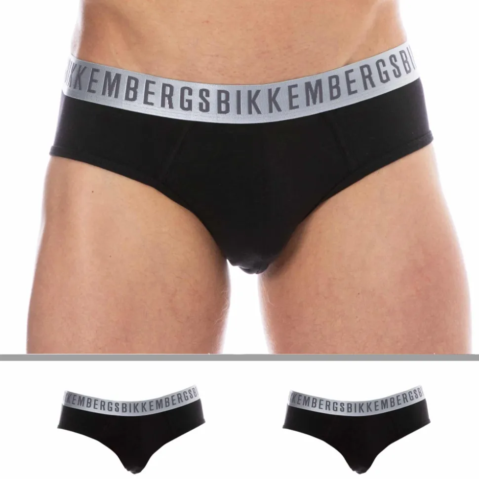Lot de 2 Slips Silver Coton Noirs