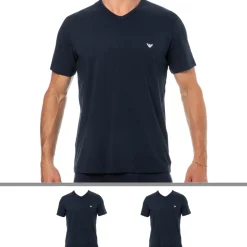 Lot de 2 T-Shirts Col V Core Logoband Bleu Marine