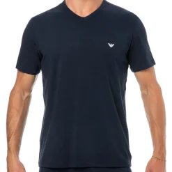 Lot de 2 T-Shirts Col V Core Logoband Bleu Marine