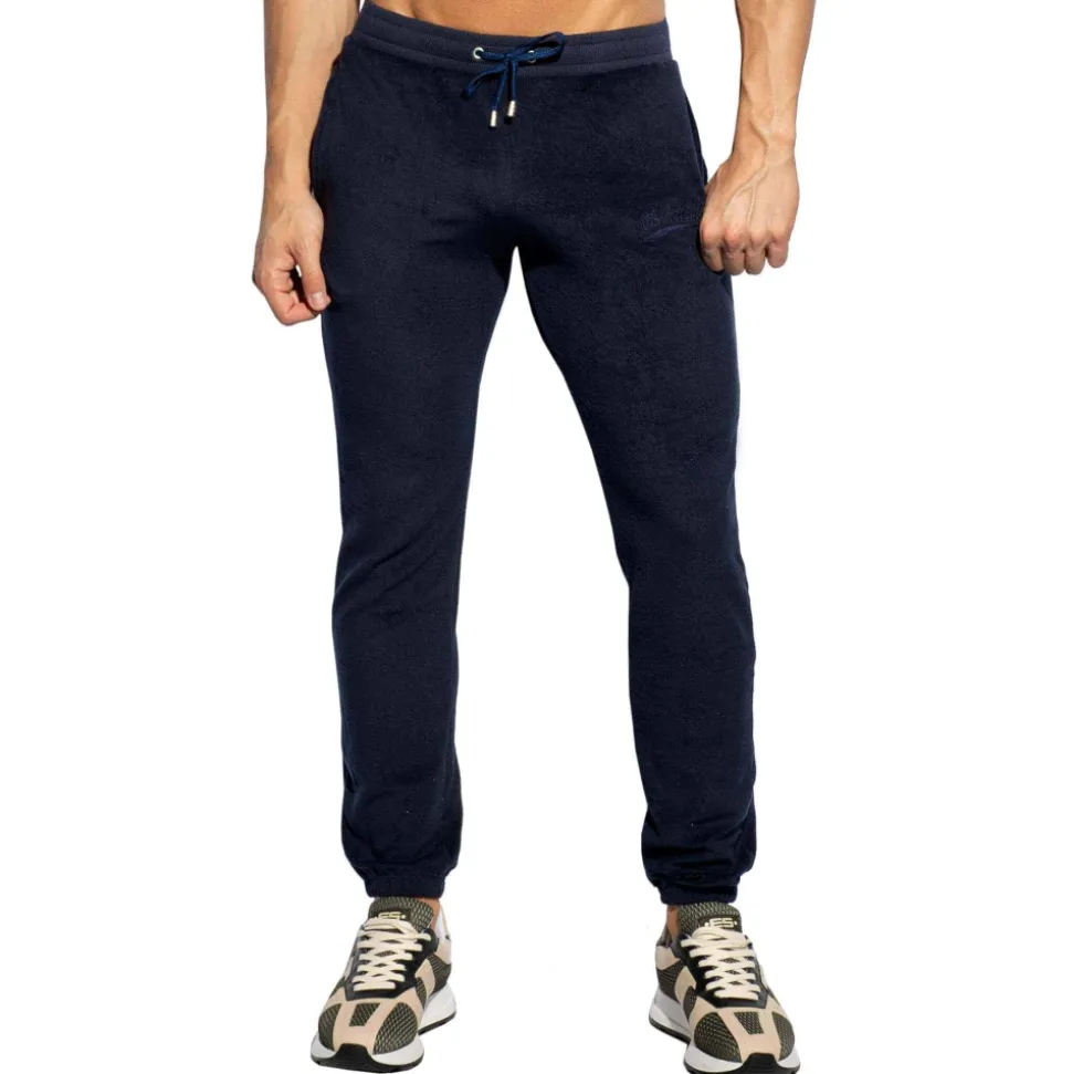 Pantalon Coton Eponge Bleu Marine