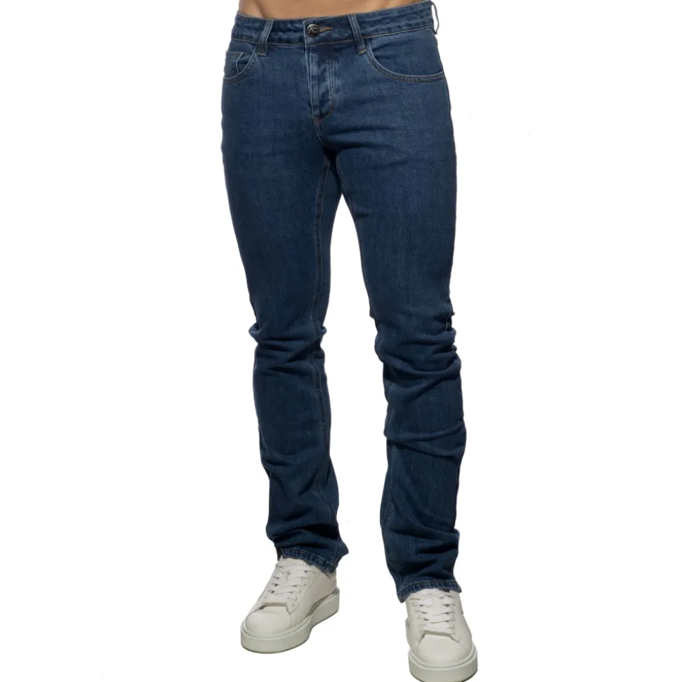 Pantalon Jeans Straight Bleu Marine