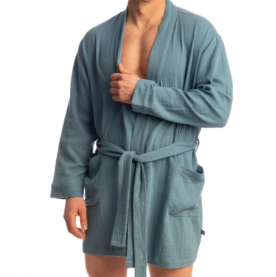 Robe de Chambre Palm Spring Bleu Alizé