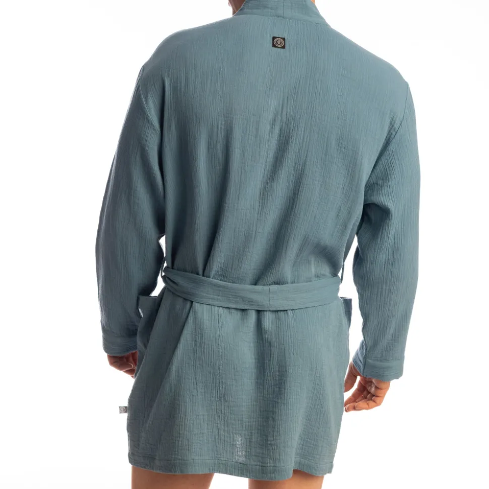 Robe de Chambre Palm Spring Bleu Alizé