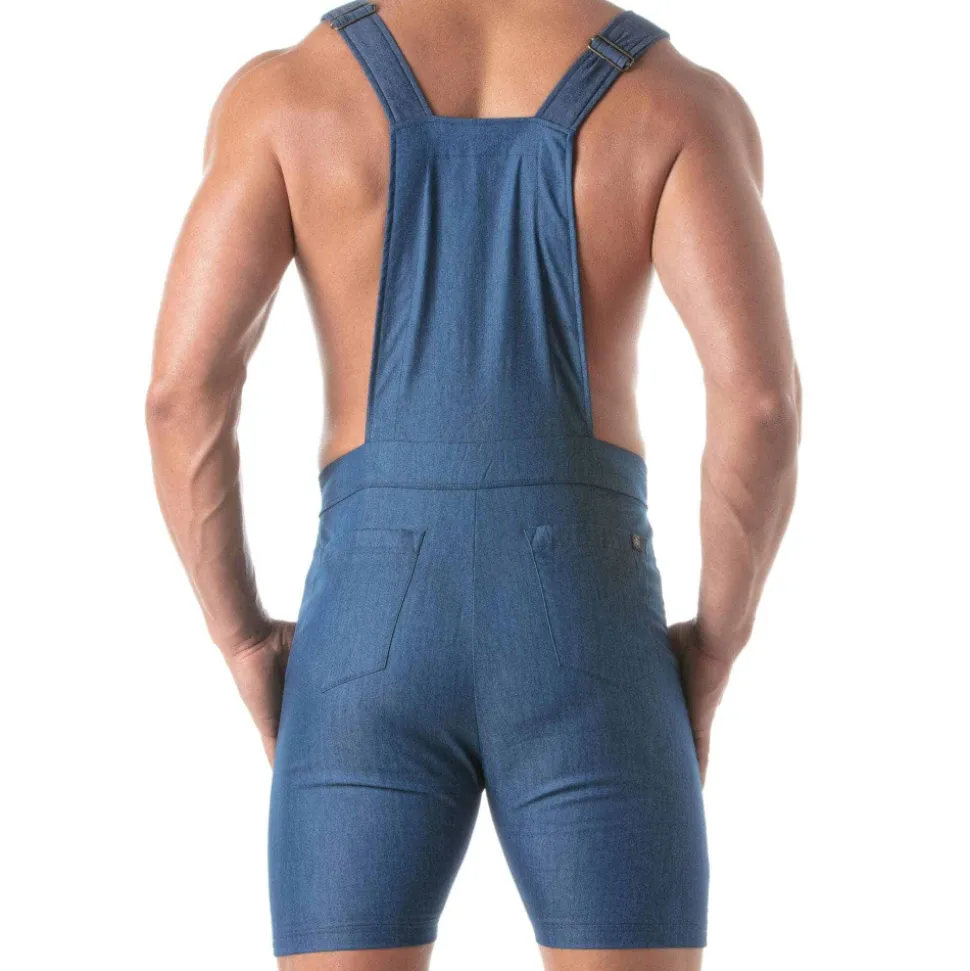 Salopette en Denim Léger Bleu