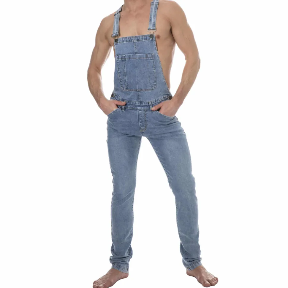 Salopette Longue Jeans Bleu Indigo