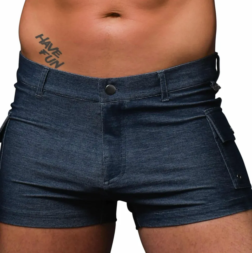 Short Cargo Stretch Skinny Indigo