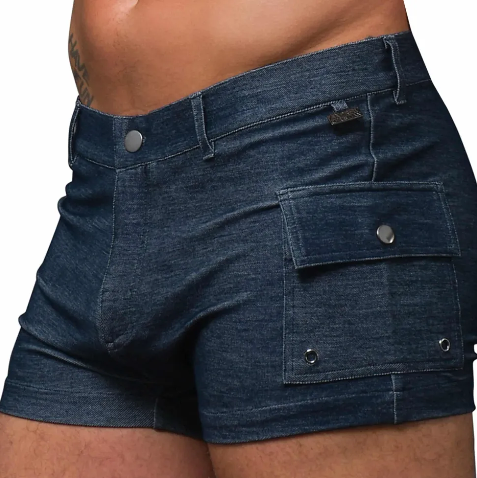 Short Cargo Stretch Skinny Indigo