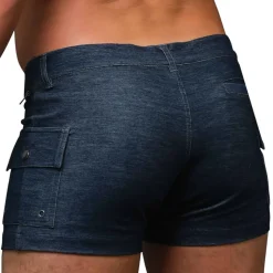 Short Cargo Stretch Skinny Indigo