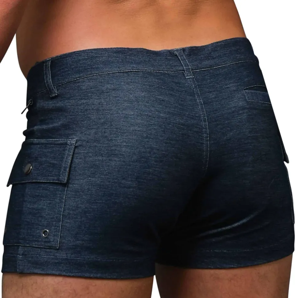 Short Cargo Stretch Skinny Indigo