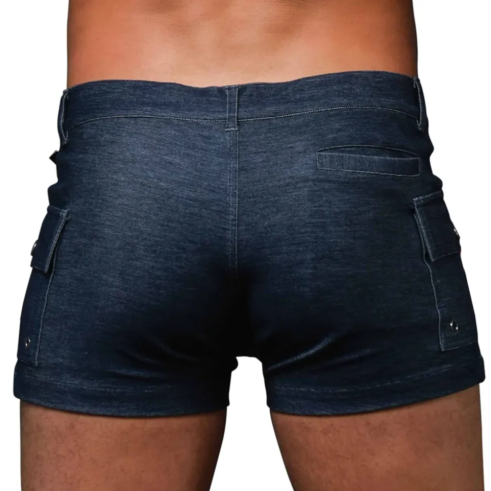 Short Cargo Stretch Skinny Indigo