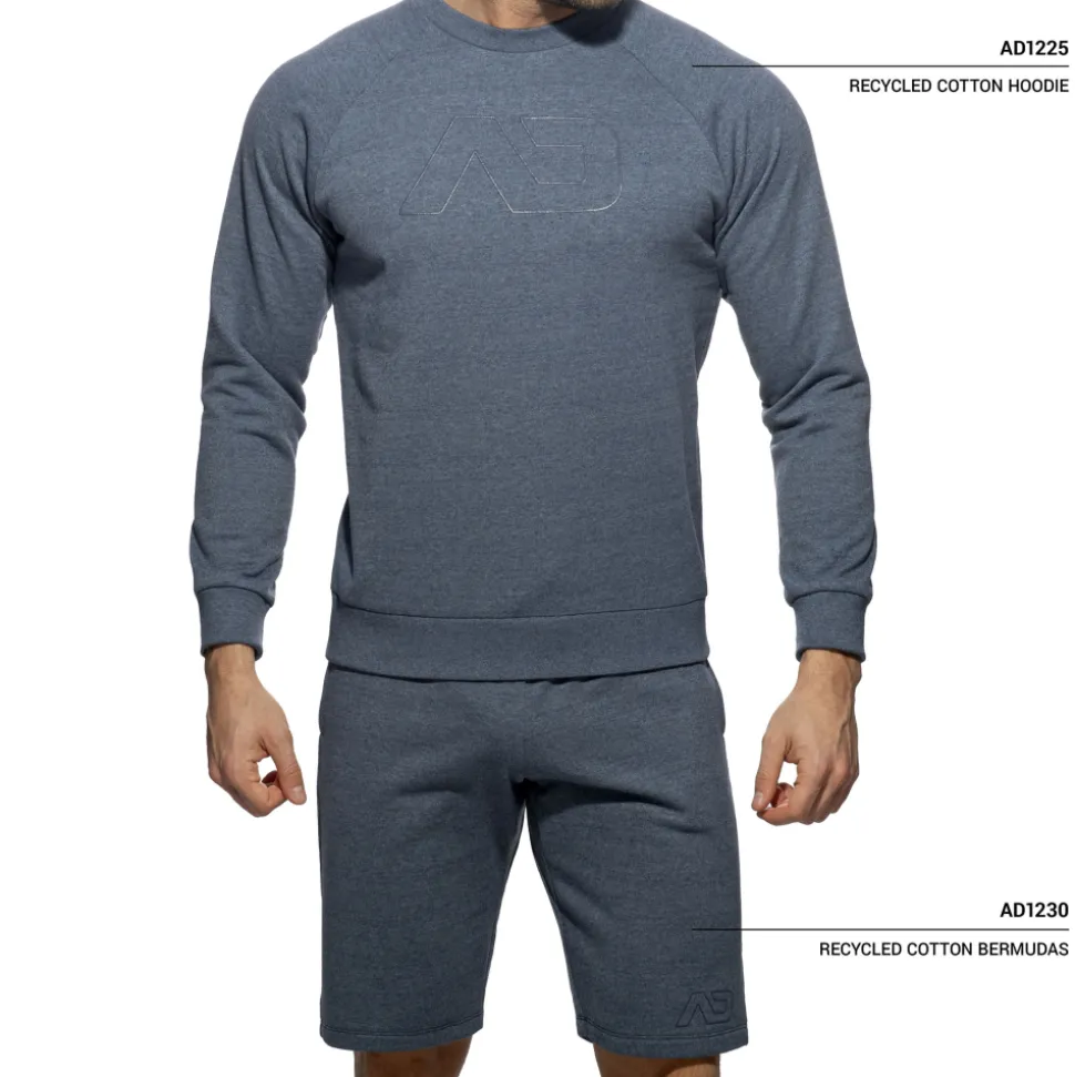 Short Coton Recyclé Bleu