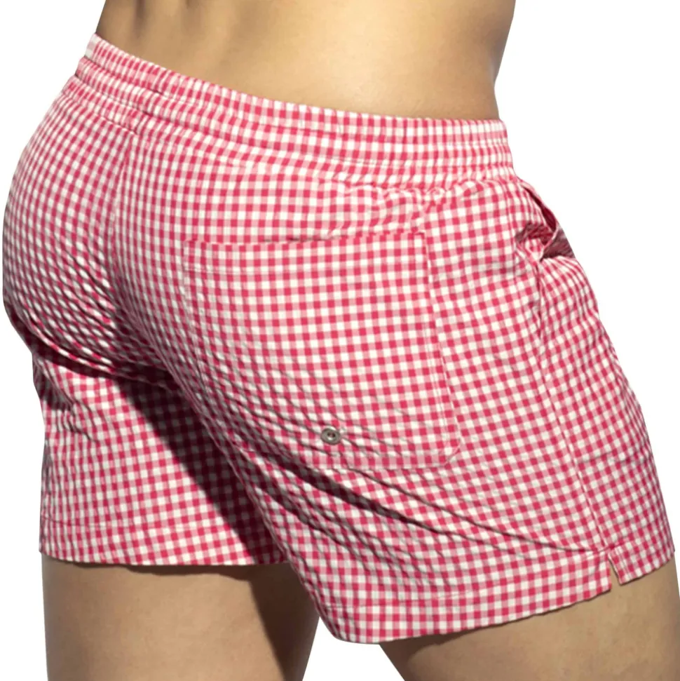 Short de Bain Chess Fuchsia