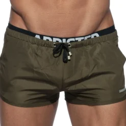 Short De Bain Double Waistband Kaki