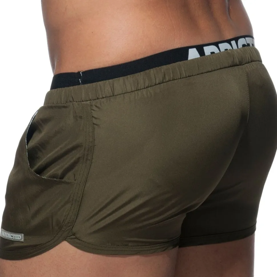 Short De Bain Double Waistband Kaki