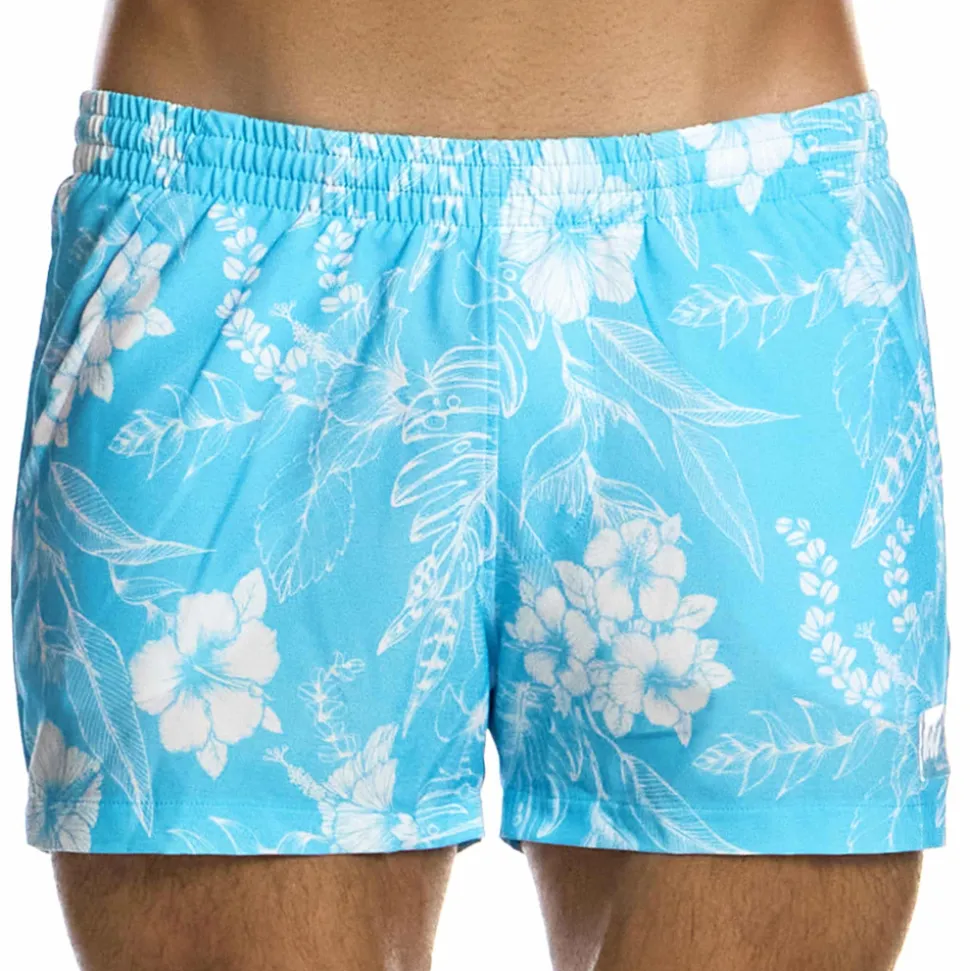 Short de Bain Floreale Bleu Ciel