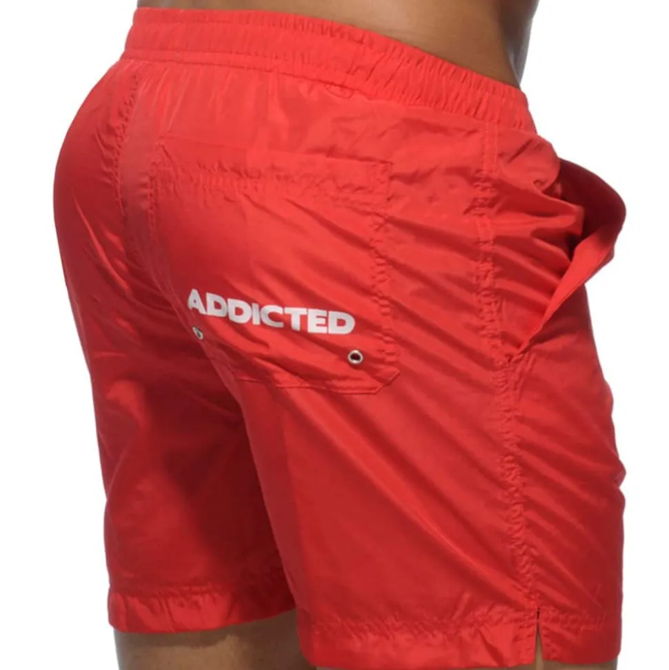 Short de Bain Long Basic Rouge