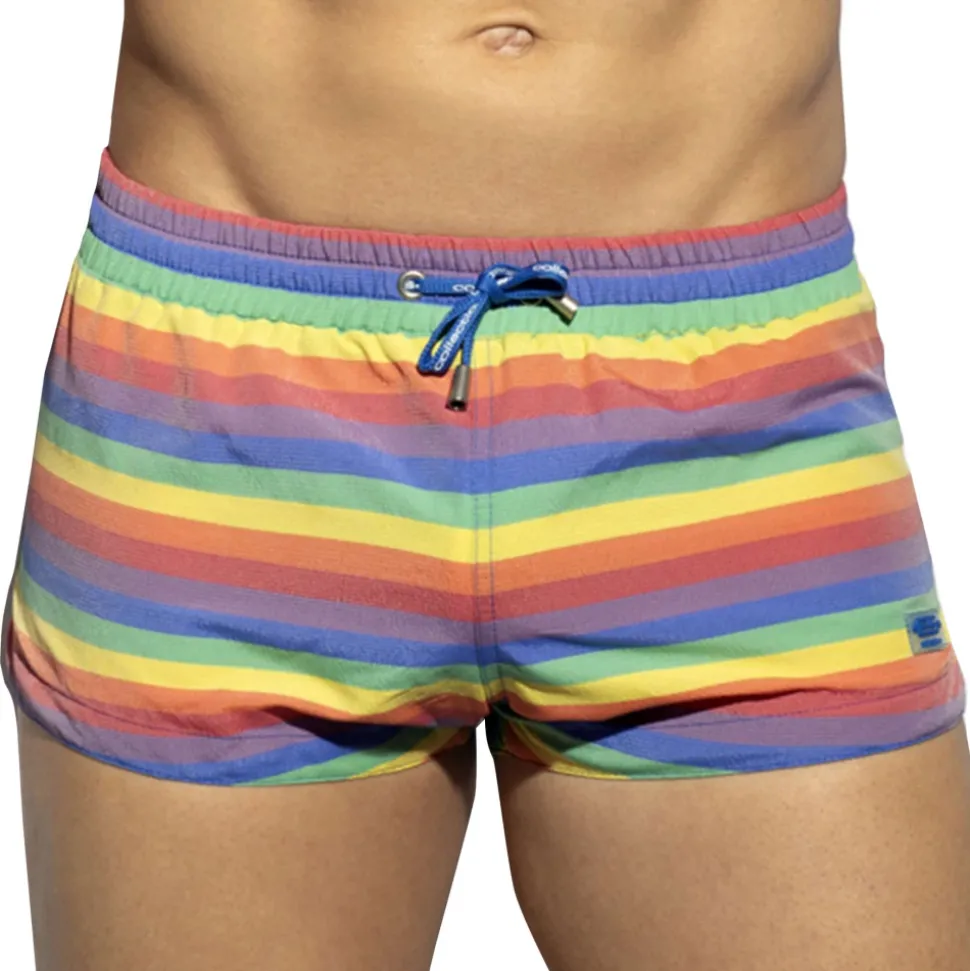 Short de Bain Multi Stripes Arc-en-Ciel