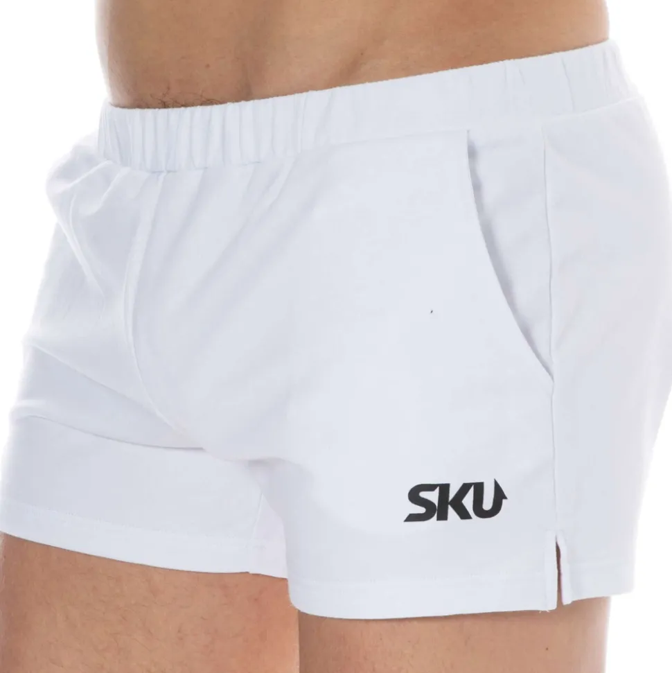 Short de Sport Coton Blanc