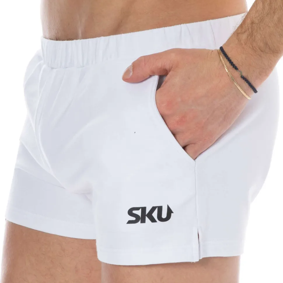 Short de Sport Coton Blanc
