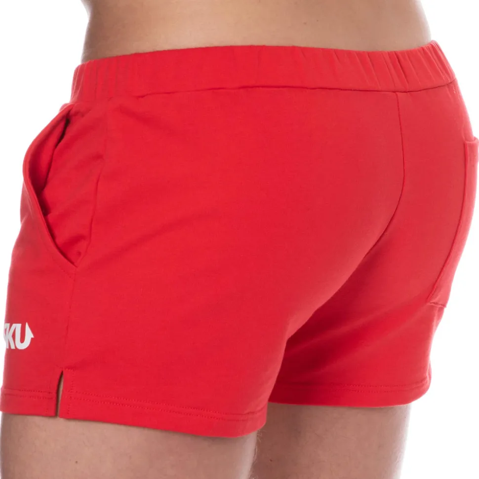 Short de Sport Coton Rouge