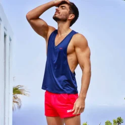 Short de Sport Coton Rouge