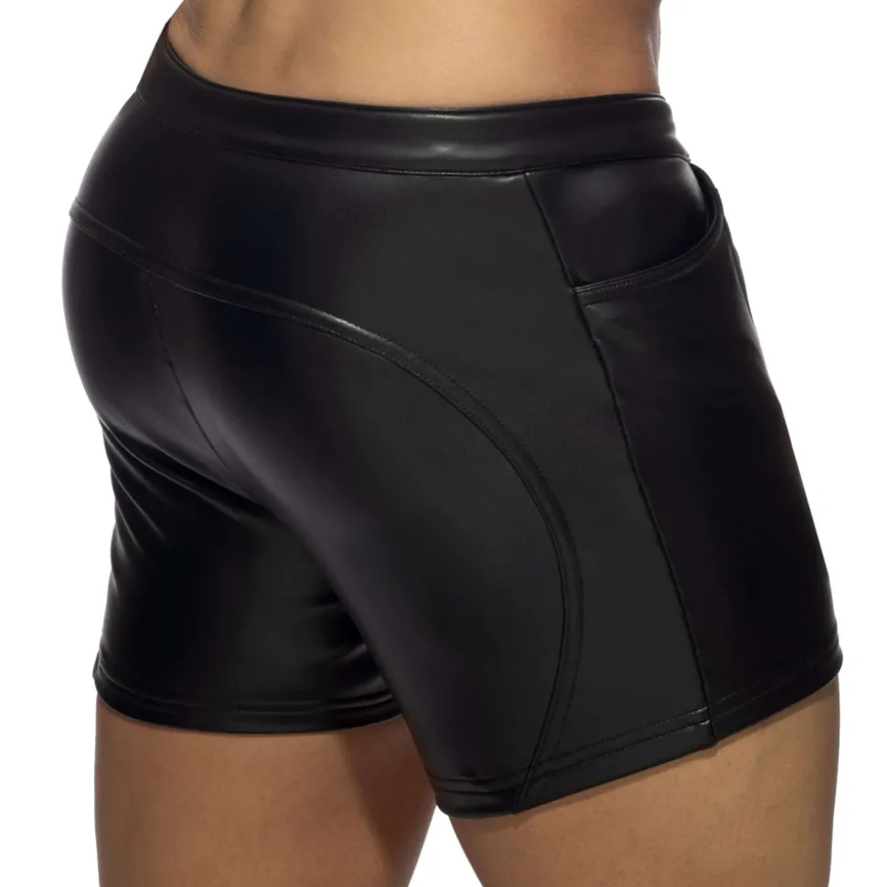 Short Fetish en Cuir Vegan Noir