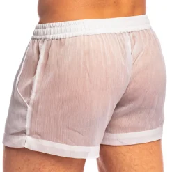 Short Flowy Chantilly Blanc