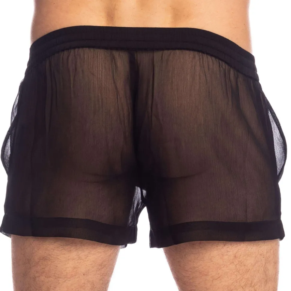 Short Flowy Chantilly Noir