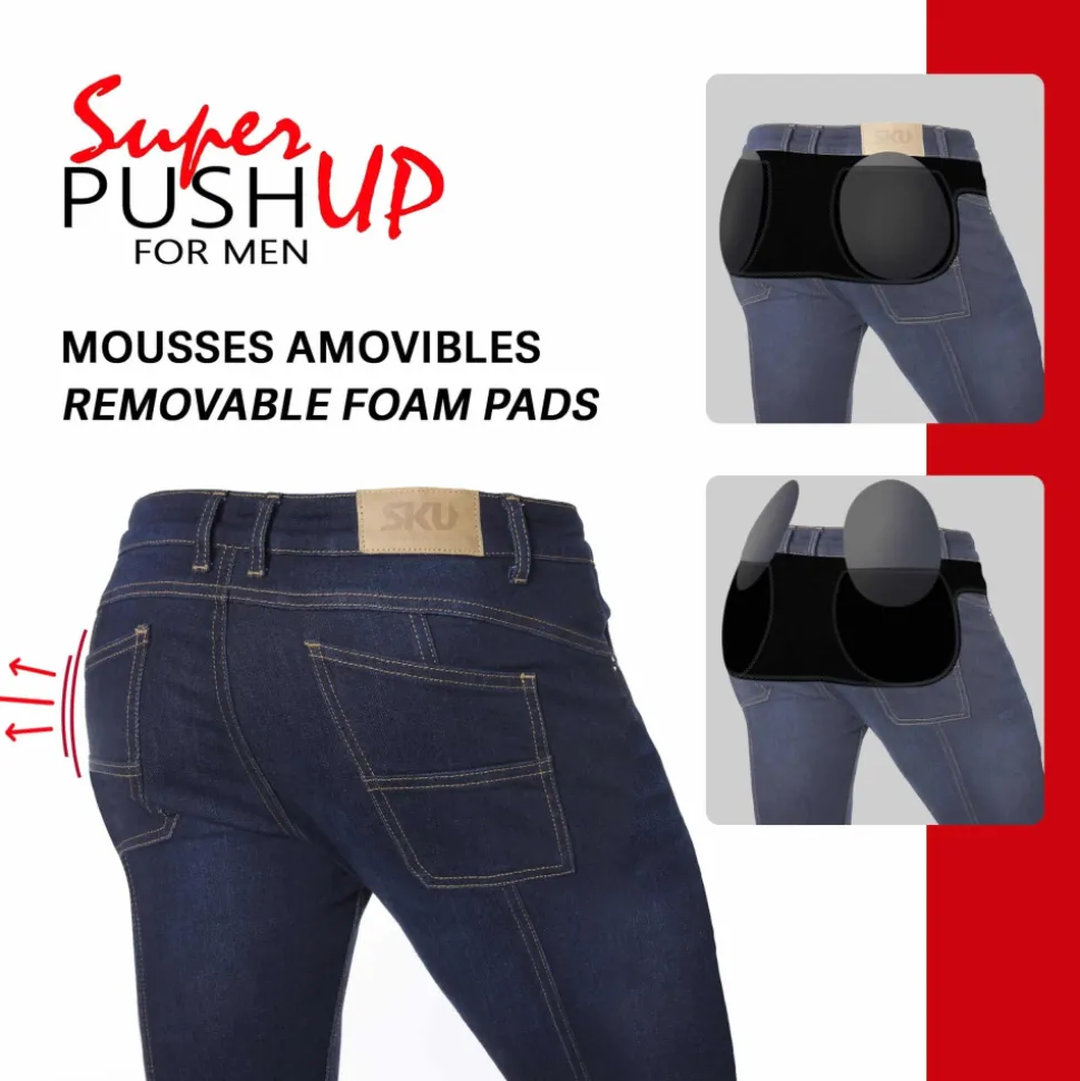 Short Jeans Original Super Push-Up Bleu Marine