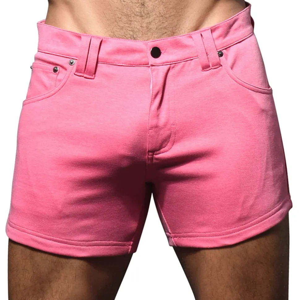 Short Jeans Stretch Skinny Rose