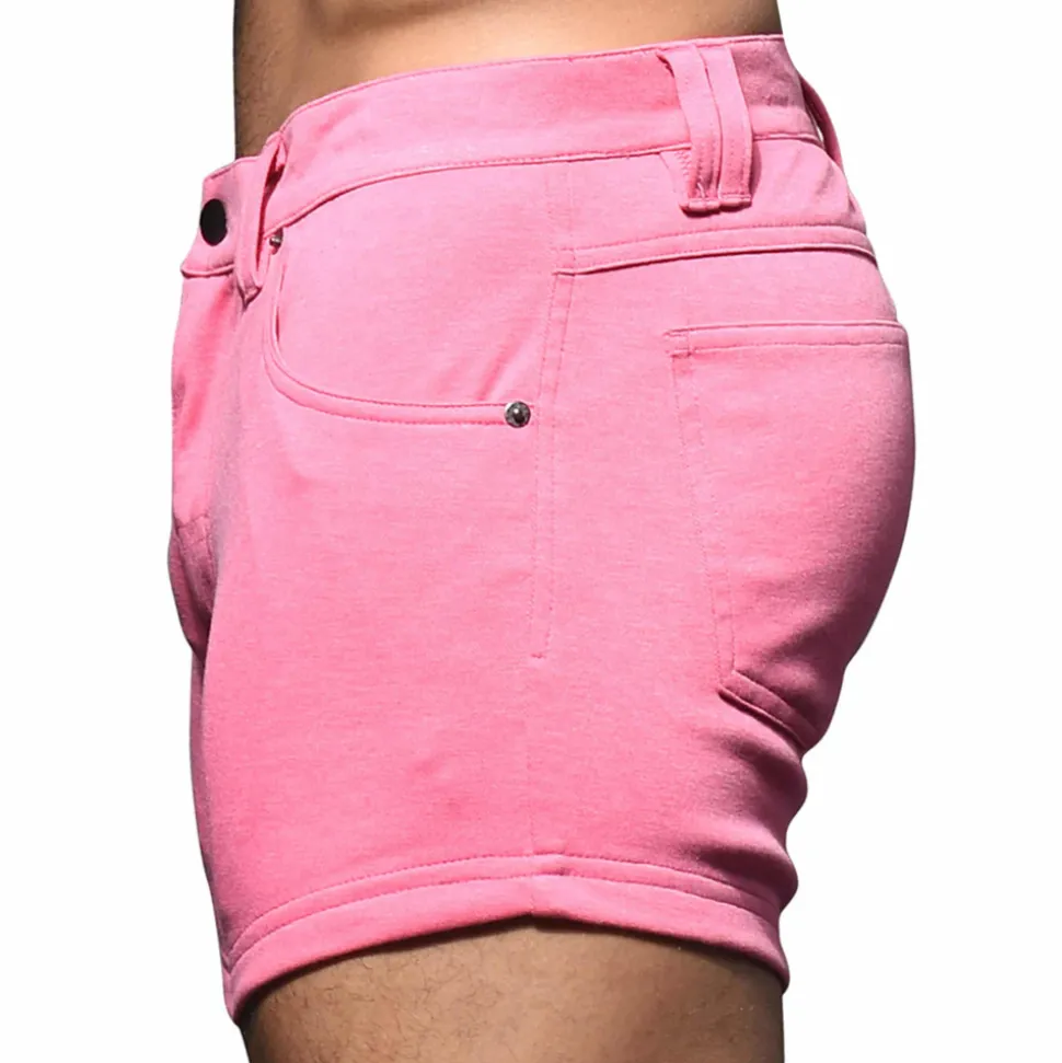 Short Jeans Stretch Skinny Rose