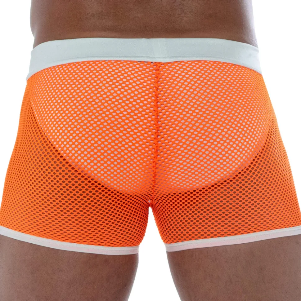 Short Neon Mesh Orange Fluo