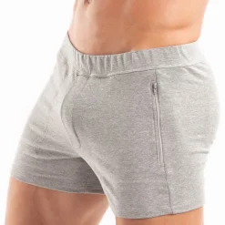 Short Paris Zippé Gris Chiné