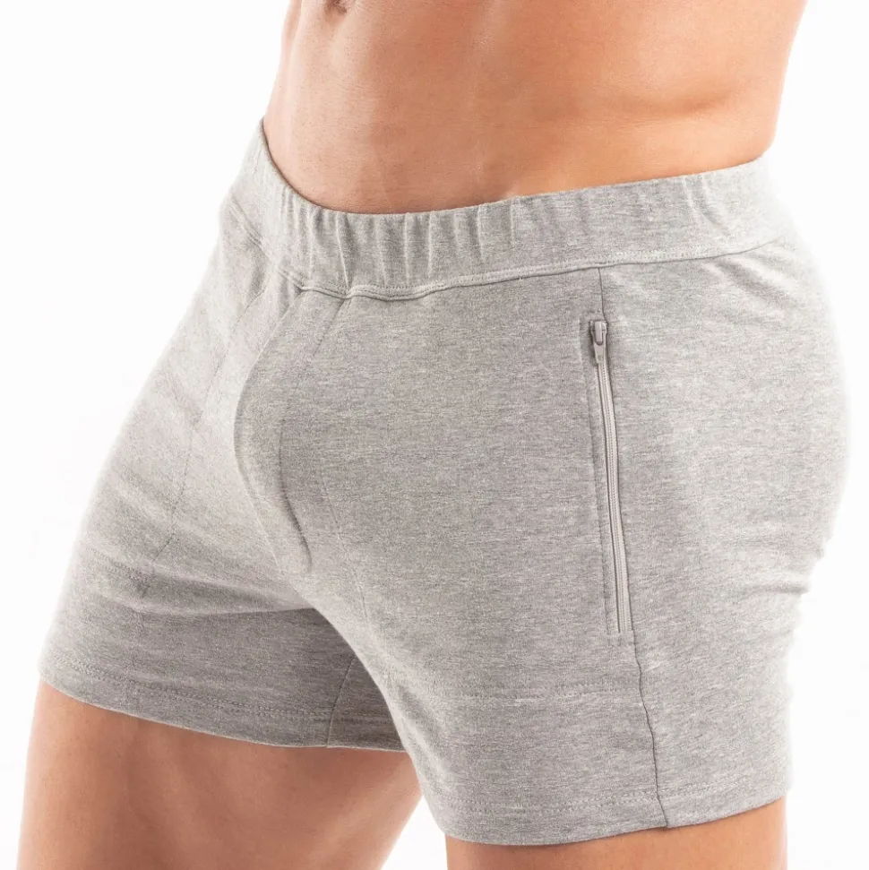 Short Paris Zippé Gris Chiné