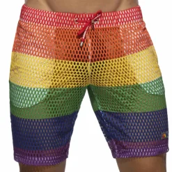 Short Rainbow Mesh Arc-en-Ciel