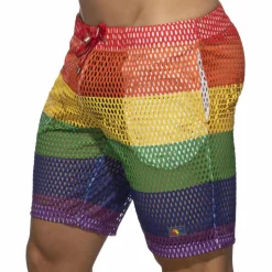 Short Rainbow Mesh Arc-en-Ciel