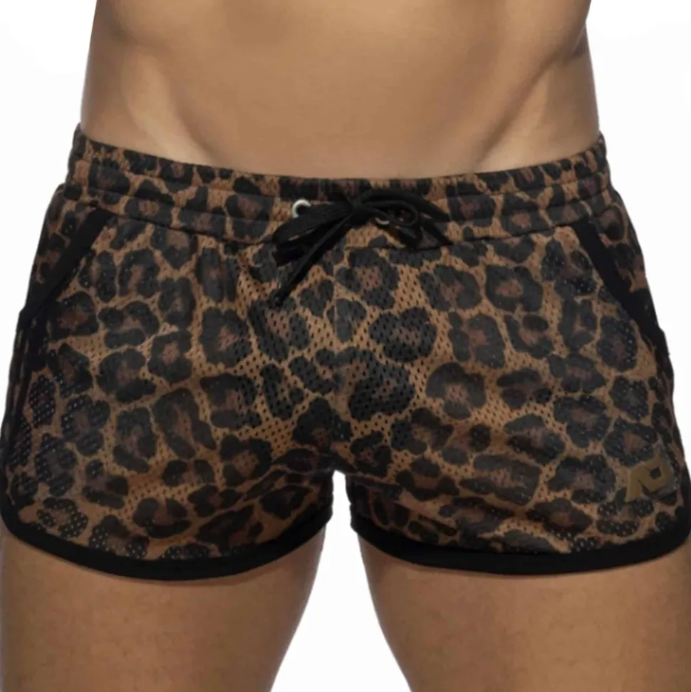 Short Rocky Mesh Leopard