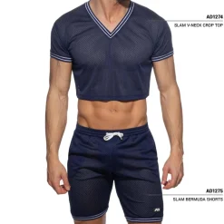 Short Slam Mesh Bleu Marine