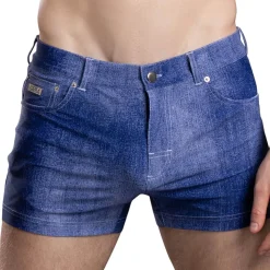 Short Stretch Denim Indigo