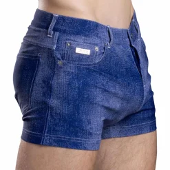 Short Stretch Denim Indigo