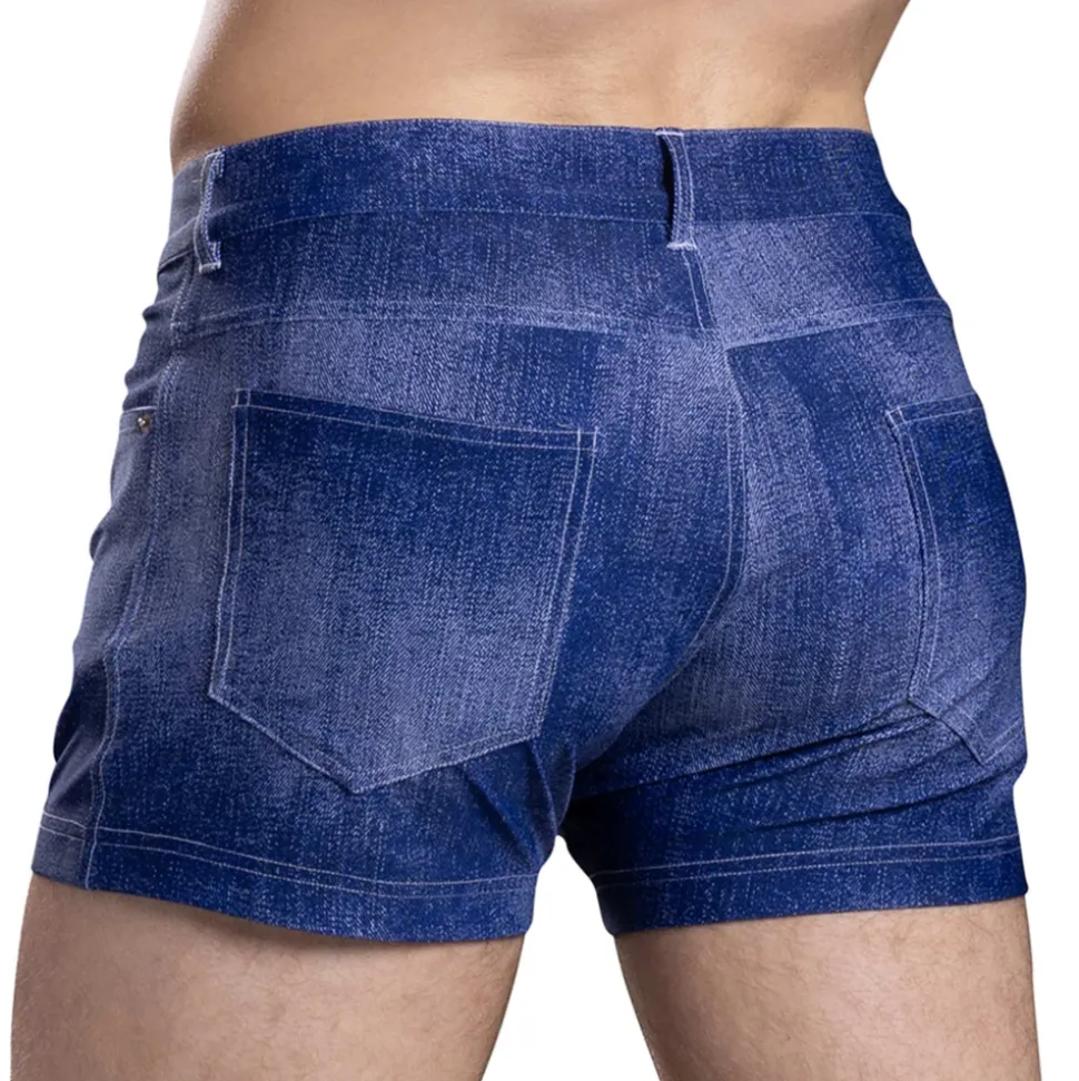 Short Stretch Denim Indigo
