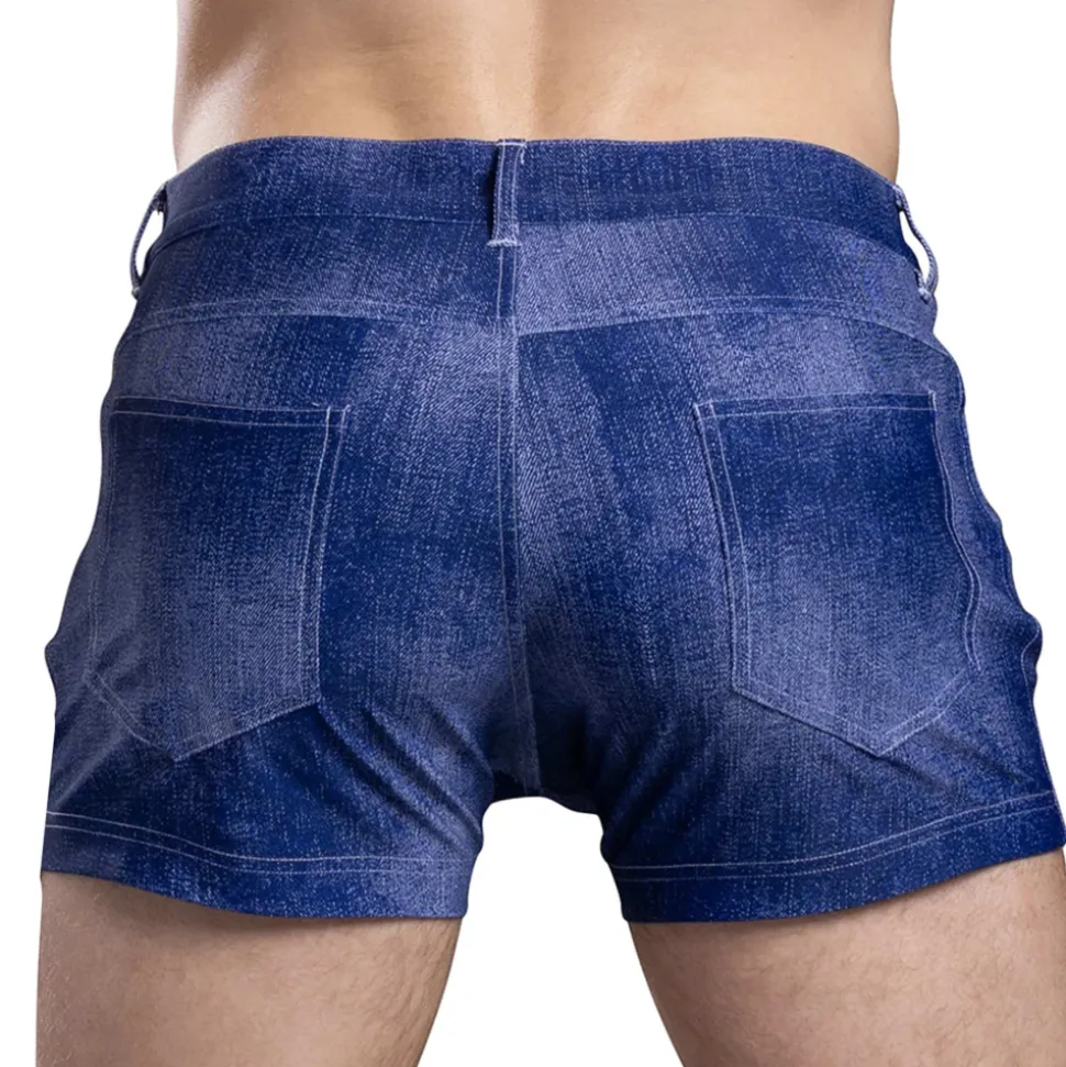 Short Stretch Denim Indigo