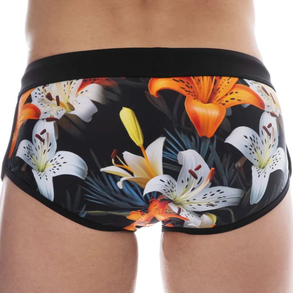 Shorty de Bain Tropical Summer Noir