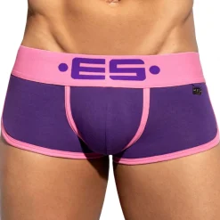 Shorty Double Side Coton Violet - Rose