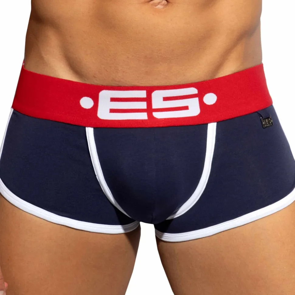 Shorty Double Side Coton Marine - Rouge