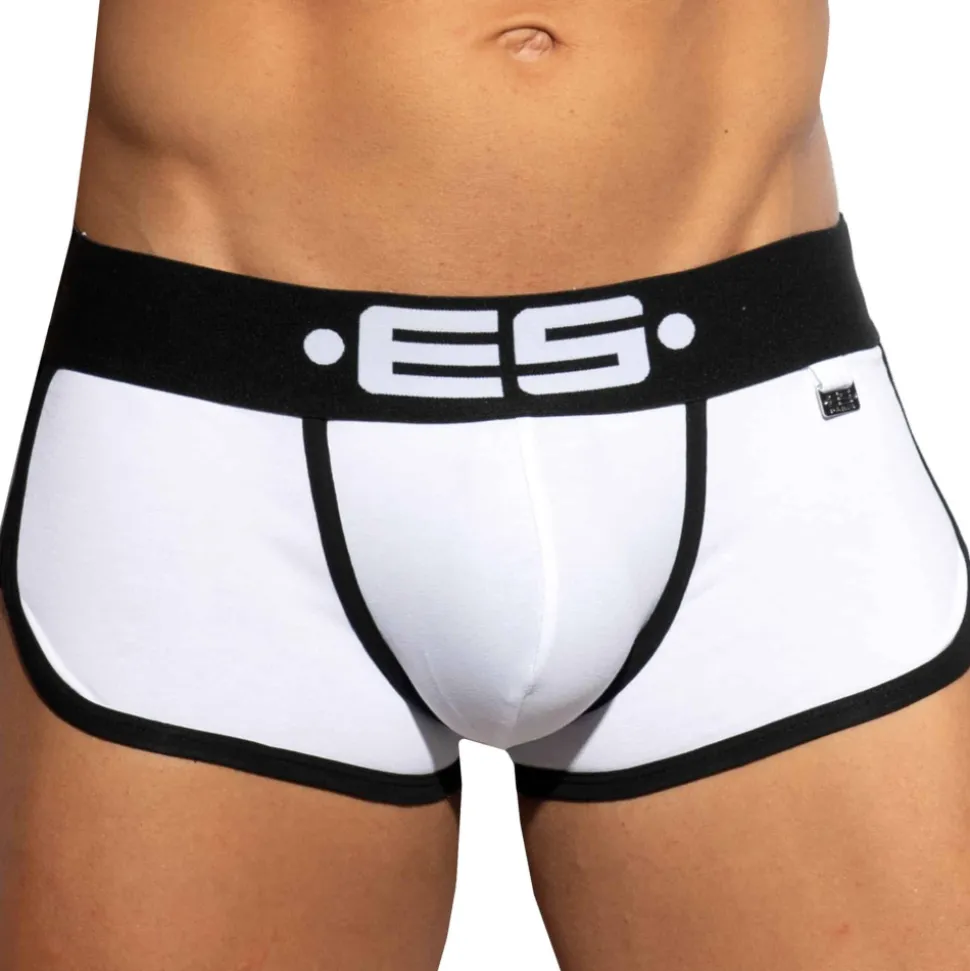Shorty Double Side Coton Blanc - Noir