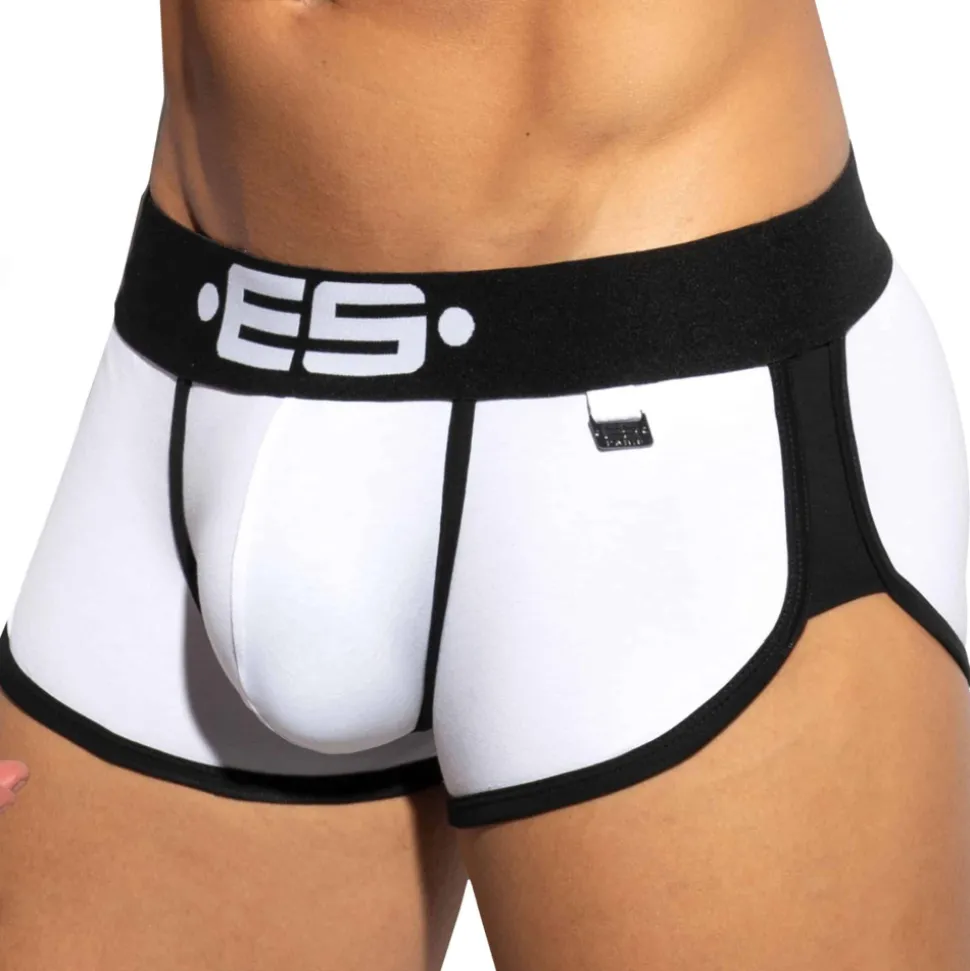 Shorty Double Side Coton Blanc - Noir